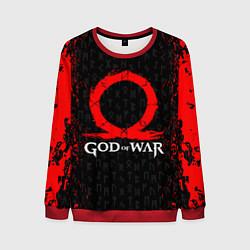 Свитшот мужской GOD OF WAR КРАТОС ЛОГО, цвет: 3D-красный