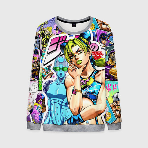 Мужской свитшот JoJos Bizarre Adventure - Джолин Кудзё / 3D-Меланж – фото 1