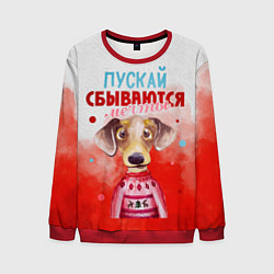 Свитшот мужской Пожелания от Шарика, цвет: 3D-красный