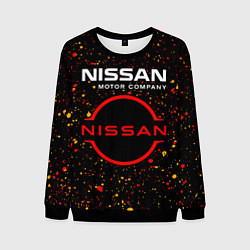 Свитшот мужской NISSAN - Брызги, цвет: 3D-черный