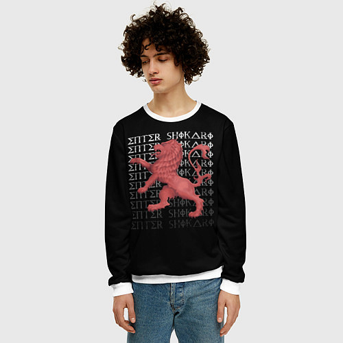 Мужской свитшот Enter Shikari Lion / 3D-Белый – фото 3