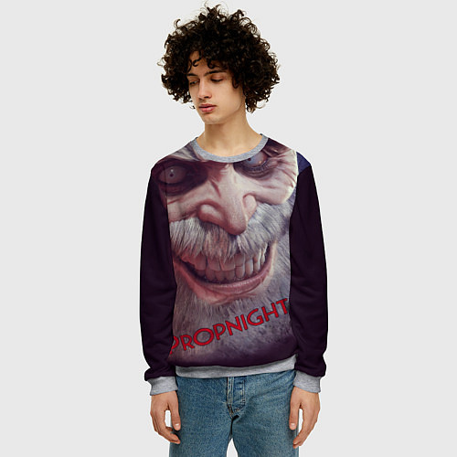 Мужской свитшот Propnight Horror Game / 3D-Меланж – фото 3