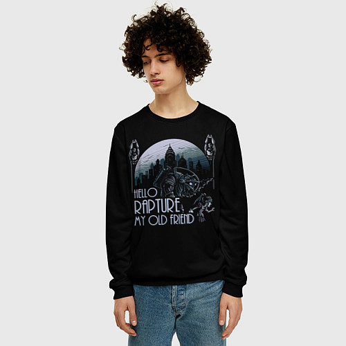 Мужской свитшот Добро пожаловать в Рапчер / 3D-Черный – фото 3