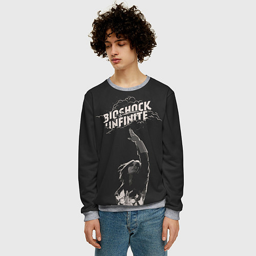 Мужской свитшот Элизабет тянется к небу / 3D-Меланж – фото 3