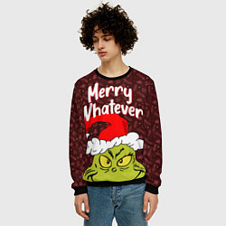 Свитшот мужской ГРИНЧ GRINCH WHATEVER, цвет: 3D-черный — фото 2