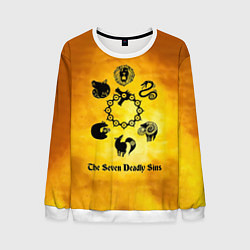 Свитшот мужской Все 7 смертных грехов, цвет: 3D-белый