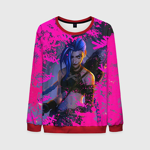 Мужской свитшот Jinx v2 Arcane LoL / 3D-Красный – фото 1