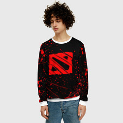 Свитшот мужской DOTA 2 БРЫЗГИ КРАСОК, КРОВЬ, цвет: 3D-белый — фото 2