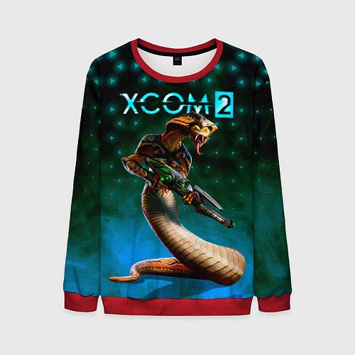Мужской свитшот XCOM ИКС КОМ рептилия / 3D-Красный – фото 1