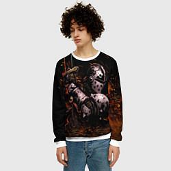 Свитшот мужской Darkest Dungeon Fish and Bones, цвет: 3D-белый — фото 2