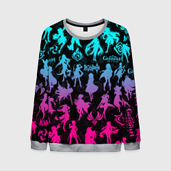 Мужской свитшот ГЕНШИН ИМПАКТ НЕОН ПЕРСОНАЖИ ИГРЫ GENSHIN IM ACT L