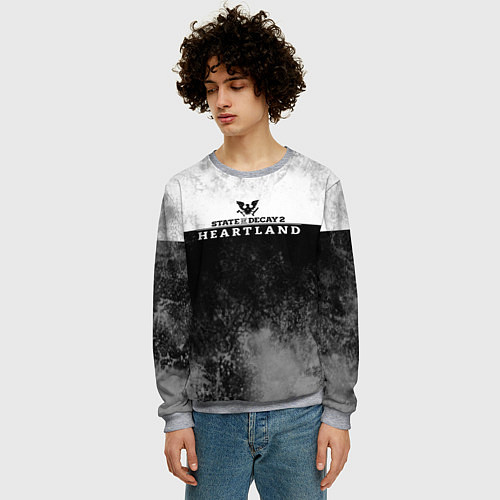 Мужской свитшот State of Decay Heartland Logo / 3D-Меланж – фото 3