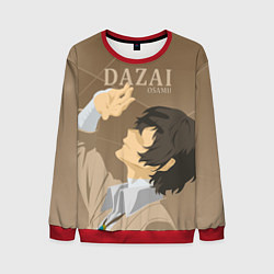 Свитшот мужской Дазай Осаму Dazai Osamu, bungou stray dogs образ, цвет: 3D-красный