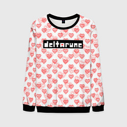 Свитшот мужской DELTARUNE PATTERN LOGO, цвет: 3D-черный