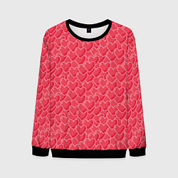 Свитшот мужской Моя Любовь сердечки, цвет: 3D-черный