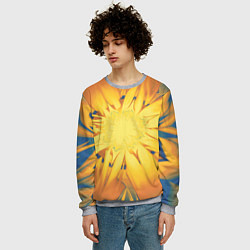 Свитшот мужской Солнечный цветок Абстракция 535-332-32, цвет: 3D-меланж — фото 2