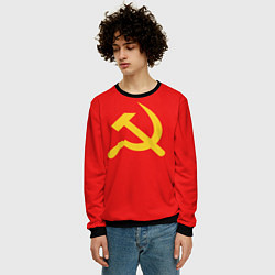 Свитшот мужской Красный Советский союз, цвет: 3D-черный — фото 2