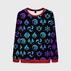 Свитшот мужской NEON SYMBOL HERO GENSHIN IMPACT, цвет: 3D-красный