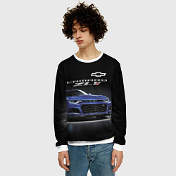 Свитшот мужской Chevrolet Camaro ZL1 Motorsport, цвет: 3D-белый — фото 2