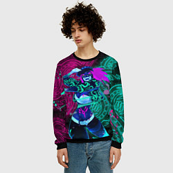 Свитшот мужской KDA NEON DRAGONS LEAGUE OF LEGENDS НЕОНОВЫЕ ДРАКОН, цвет: 3D-черный — фото 2