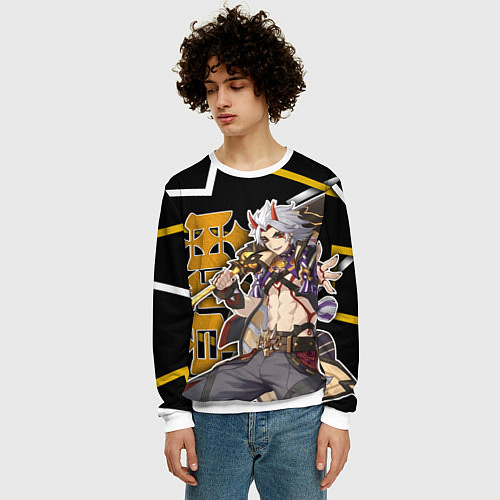 Мужской свитшот АРАТАКИ ИТТО ГЕОМЕТРИЯ ITTO / 3D-Белый – фото 3