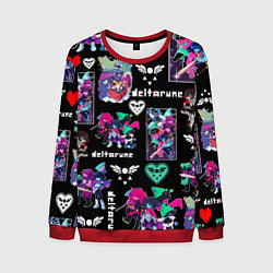 Свитшот мужской DELTARUNE PATTERN ART ГЕРОИ ДЕЛЬТАРУН, цвет: 3D-красный
