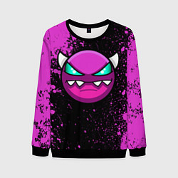 Свитшот мужской Геометри Дэш Geometry Dash demon, цвет: 3D-черный