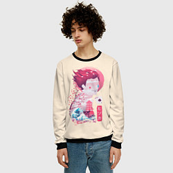 Свитшот мужской Хисока арт, цвет: 3D-черный — фото 2