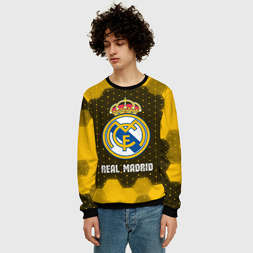 Мужской свитшот РЕАЛ МАДРИД Real Madrid Графика / 3D-Черный – фото 3