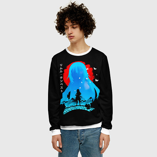 Мужской свитшот Rimuru - Мое перерождении в слизь / 3D-Белый – фото 3