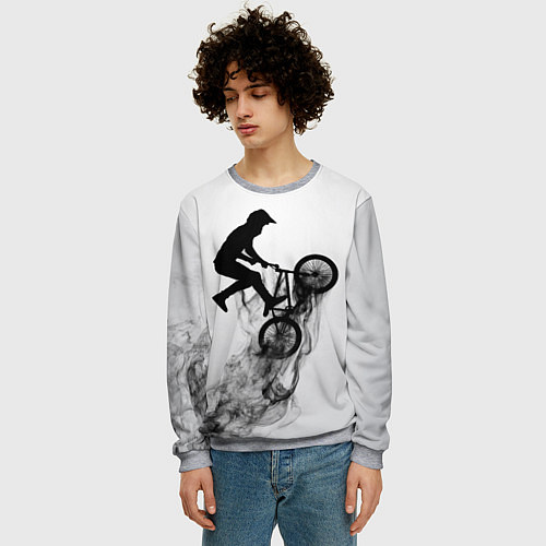 Мужской свитшот ВЕЛОСПОРТ BMX Racing / 3D-Меланж – фото 3