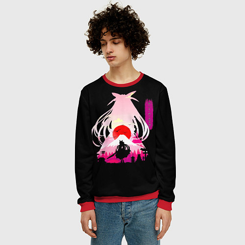 Мужской свитшот Котори Ицука - Рандеву с жизнью / 3D-Красный – фото 3