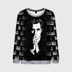 Свитшот мужской Крёстный отец Лого паттерн, цвет: 3D-меланж