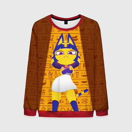 Мужской свитшот Кошка АНКХА / 3D-Красный – фото 1