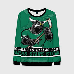 Свитшот мужской Dallas Stars, Даллас Старз, цвет: 3D-черный