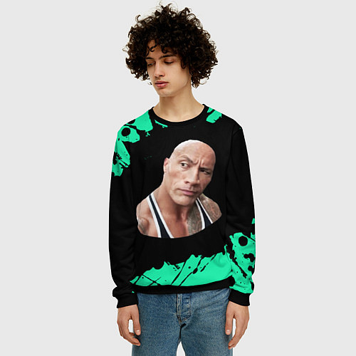 Мужской свитшот BUBBLE KVASS - СКАЛА Краски / 3D-Черный – фото 3