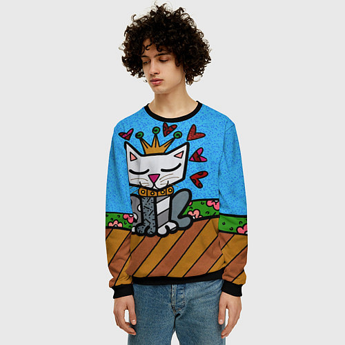Мужской свитшот Romero Britto - Originals / 3D-Черный – фото 3