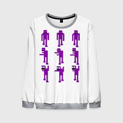 Свитшот мужской Five Nights At Freddys purple guy, цвет: 3D-меланж