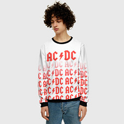Свитшот мужской Acdc Паттерн, цвет: 3D-черный — фото 2