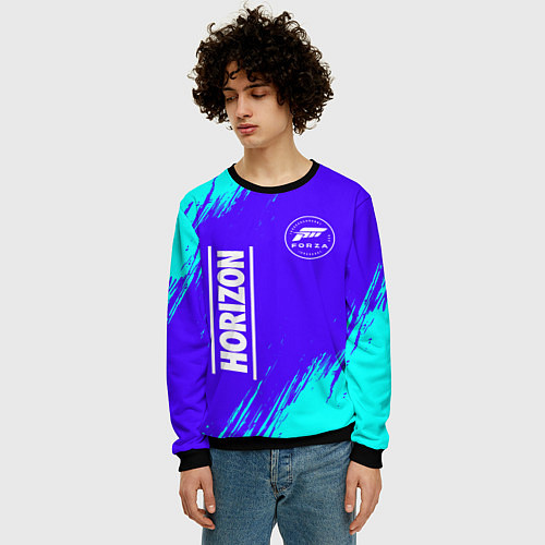 Мужской свитшот FORZA HORIZON Краски / 3D-Черный – фото 3