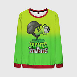 Свитшот мужской Plants vs Zombies - Горохомёт, цвет: 3D-красный