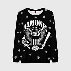 Свитшот мужской Ramones Рамонес, цвет: 3D-черный