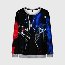 Свитшот мужской Тансформеры Оптимус и Мегатрон 2022, цвет: 3D-меланж