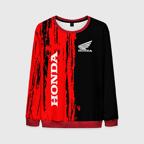 Мужской свитшот Honda марка авто / 3D-Красный – фото 1