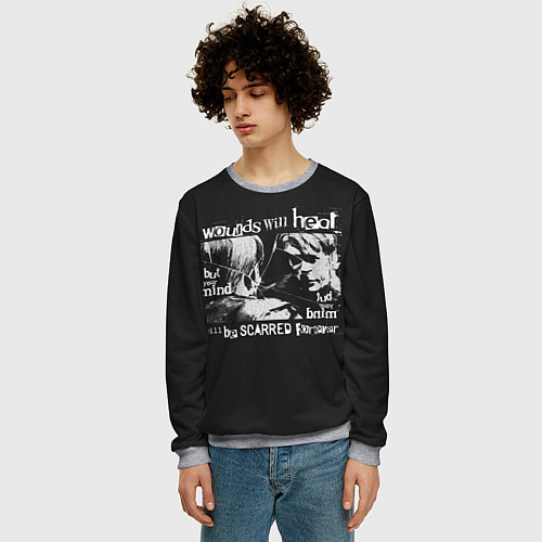 Мужской свитшот Джеймс Сандерленд / 3D-Меланж – фото 3