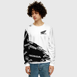 Свитшот мужской Honda sport pattern, цвет: 3D-белый — фото 2