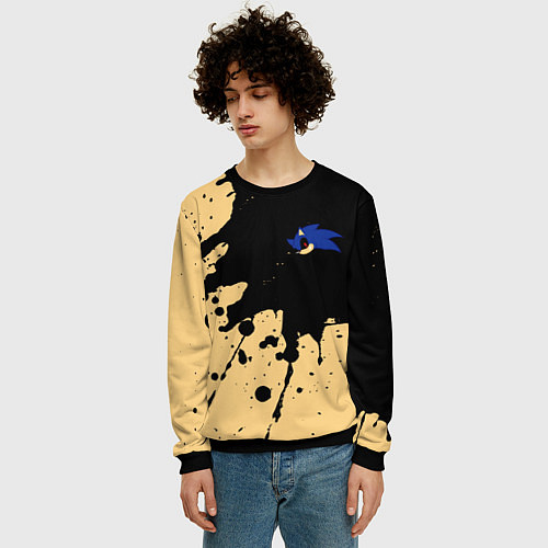 Мужской свитшот CОНИК ЭКЗЕ Брызги / 3D-Черный – фото 3