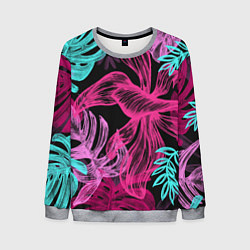 Свитшот мужской Папоротниковый неон, цвет: 3D-меланж