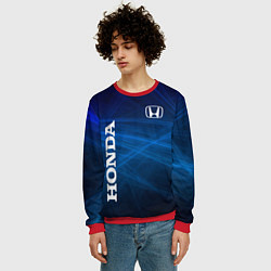 Свитшот мужской Honda - Blue, цвет: 3D-красный — фото 2