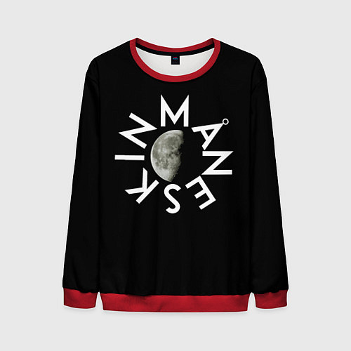 Мужской свитшот Манескин и луна / 3D-Красный – фото 1
